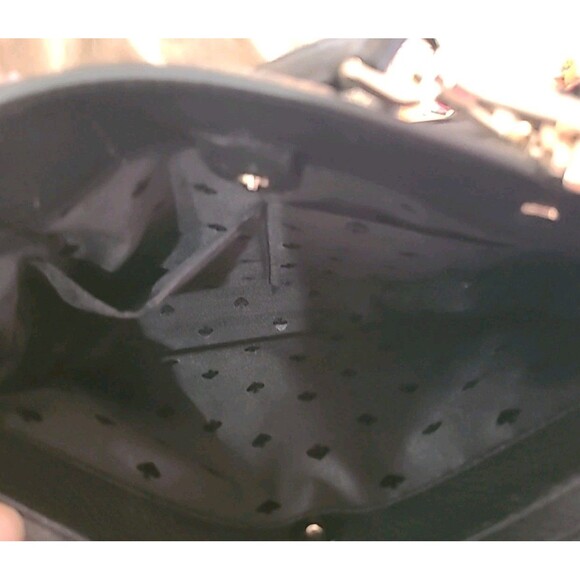 Kate Spade Leila Black Leather Medium Triple Compartment Satchel crossbody Bag - Picture 12 of 14